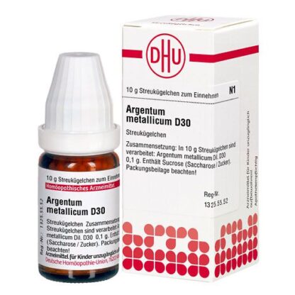 ARGENTUM METALLICUM D 30 АРГЕНТУМ МЕТАЛЛИКУМ Д 30 ГЛОБУЛЫ -  10 гр