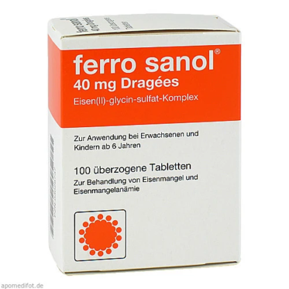 FERRO SANOL überzogene Tabletten Ферро санол 40 мг ,100 таблеток