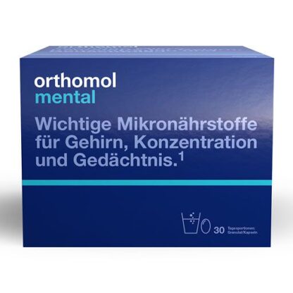 КОМБИНАЦИЯ ORTHOMOL MENTAL ГРАНУЛЫ/КАПСУЛЫ 30 ДНЕЙ. 30 ШТУК ПО 16,2 Г КАЖДАЯ