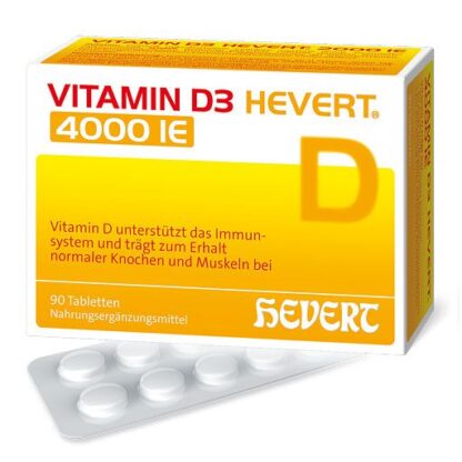 VITAMIN D3 HEVERT 4.000 I.E.  ВИТАМИН D3 ХЕВЕРТ 4000 ед.  90 табл