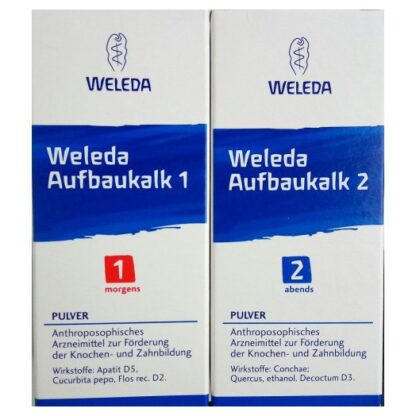 Кальций Weleda Aufbaukalk 1+2 (45 г + 45 г), Веледа Ауфбаукальк, для взрослых и младенцев, 90 г