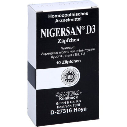 NIGERSAN D 3 ZÄPFCHEN НИГЕРСАН СУППОЗИТОРИИ  РЕКТАЛЬНЫЕ,10 шт.