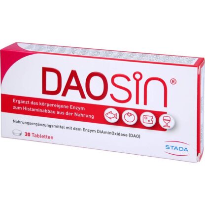 DAOSiN® enthält das Enzym DiAminOxidase Даосин антигистаминный,30 таб