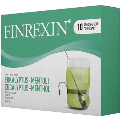 FINREXIN EUKALYPTUS/MENTOLI JAUHE  Финрексин от простуды порошок со вкусом эвкалипта,10 саше