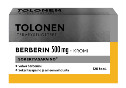 Tolonen Berberin 500 mg + Kromi  Толонен Берберин 500 мг + Хром 120 табл.