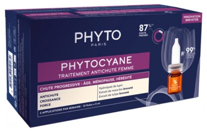 Phyto Фитоцианы от  прогрессирующего выпадения волос для женщин 12 x 5 мл