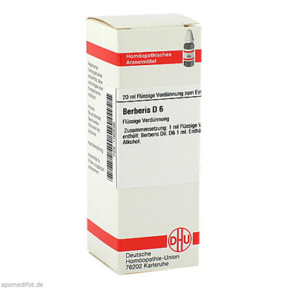 BERBERIS D 6 Dilution,20 ml БЕРБЕРИС Д 6 Разбавление,20 мл