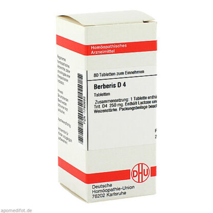 BERBERIS D 4 Tabletten,80 Stk. БЕРБЕРИС Д 4 таблетки,80 шт.