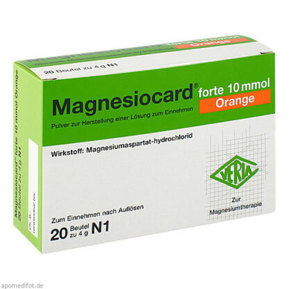 Magnesiocard forte 10 mmol Orange,20 Stk. Магнезиокард форте 10 ммоль Апельсин,20 шт.