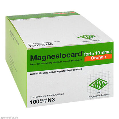 Magnesiocard forte 10 mmol Orange,100 Stk. Магнезиокард форте 10 ммоль Апельсин,100 штук.