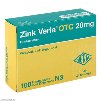 Zink Verla OTC 20mg,Inhalt pharmazeutisch gepr?ft durch
Apothekerin Hazal K?se Цинк Верла безрецептурный 20мг,Содержимое фармацевтически протестировано
Фармацевт Хазал Кёсе