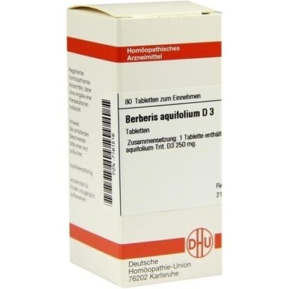 BERBERIS AQUIFOLIUM D 3 Tabletten,80 Stk. BERBERIS AQUIFOLIUM D 3 таблетки,80 шт.