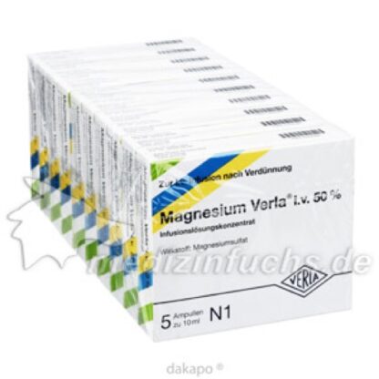 MAGNESIUM VERLA i.v. 50% Infus.-Lsg.,10x5 Stk. МАГНИЙ ВЕРЛА и.в. 50% Инфуз.-Лсг.,10х5 шт.