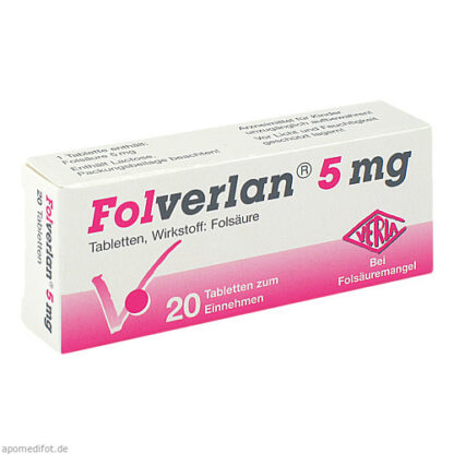 FOLVERLAN 5MG,20 Stk. ФОЛВЕРЛАН 5МГ,20 шт.