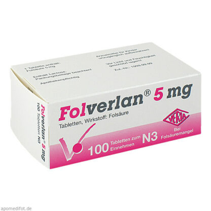 FOLVERLAN 5MG,100 Stk. ФОЛВЕРЛАН 5МГ,100 штук.