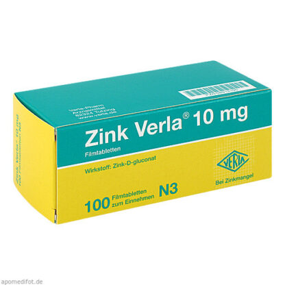 ZINK VERLA 10MG,100 Stk. ЦИНК ВЕРЛА 10МГ,100 штук.