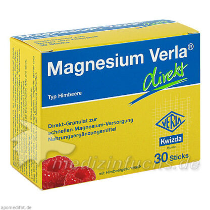 Magnesium Verla Direkt Stick Himbeere,30 Stk. Магний Верла Директ Стик Малиновый,30 шт.