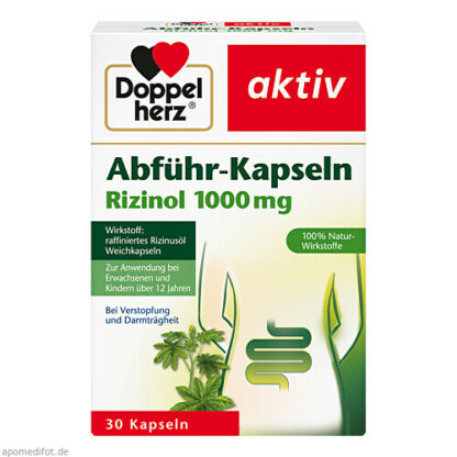 Doppelherz Abf?hr-Kapseln Rizinol 1000mg,30 Stk. Доппельгерц слабительное капсулы Ризинол 1000мг,30 шт.