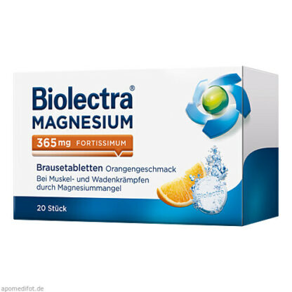 Biolectra Magnesium 365 fortissimum Orange,20 Stk. Biolectra Магний 365 Сильнейший оранжевый,20 шт.