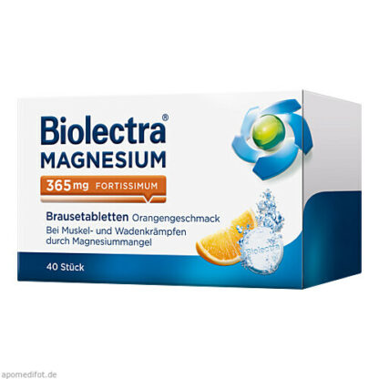 Biolectra Magnesium 365 fortissimum Orange,40 Stk. Biolectra Магний 365 Сильнейший оранжевый,40 шт.