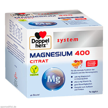 Doppelherz Magnesium 400 Citrat system,40 Stk. Система Доппельгерц Магний 400 Цитрат,40 шт.