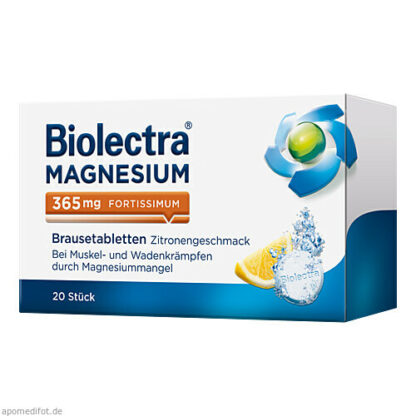 Biolectra Magnesium 365 fortissimum Zitrone,20 Stk. Biolectra Magnesium 365 Сильнейший цитрон,20 шт.