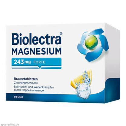 Biolectra Magnesium 243 forte Zitrone,60 Stk. Биолектра Магний 243 форте Лимон,60 шт.