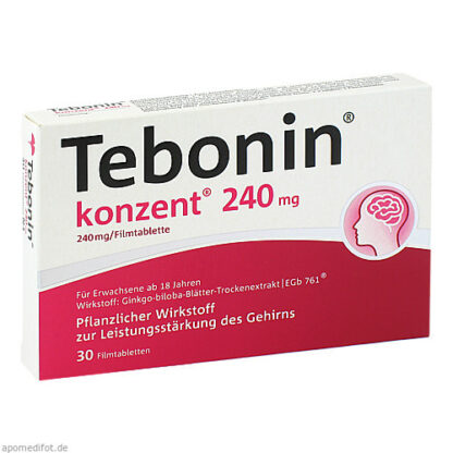 Tebonin Konzent 240mg Filmtabletten,30 Stk. Тебонин концентрат, таблетки, покрытые пленочной оболочкой, 240 мг.,30 шт.