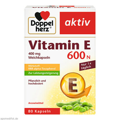 Doppelherz Vitamin E 600 N,80 Stk. Доппельгерц Витамин Е 600 Н,80 шт.