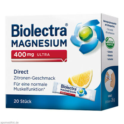 Biolectra Magnesium 400mg Ultra Direct Zitrone, Biolectra Магний 400 мг ультра прямого зитрона,