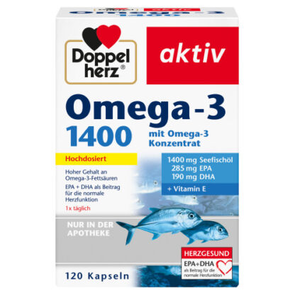 Doppelherz Omega-3 1400,120 Stk. Доппельгерц Омега-3 1400,120 шт.