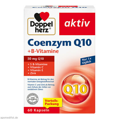 Doppelherz Coenzym Q10 + B-Vitamine,60 Stk. Доппельгерц Коэнзим Q10 + витамин B,60 шт.