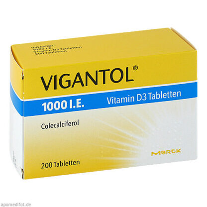 Vigantol 1000 I.E. Vitamin D3 Tabletten,200 Stk. Вигантол 1000 I.E. Витамин D3 таблетка,200 шт.