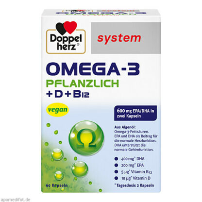 Doppelherz Omega-3 Pflanzlich system, Доппельгерц Омега-3 растительная система,