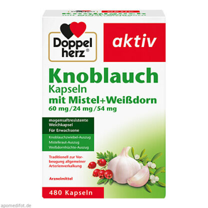 Doppelherz Knobl. Kap.m.Mistel+Wei?dorn 60/24/54mg,480 Stk. Ручка с двойным сердцем. Кап.м.Омела+Боярышник 60/24/54мг,480 шт.