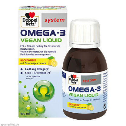 Doppelherz Omega-3 Vegan Liquid system,100 ml Жидкая система Doppelherz Omega-3 Vegan Liquid,100 мл