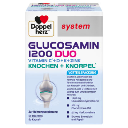 Doppelherz Glucosamin 1200 Duo system,120 Stk. Система Доппельгерц Глюкозамин 1200 Дуо,120 шт.