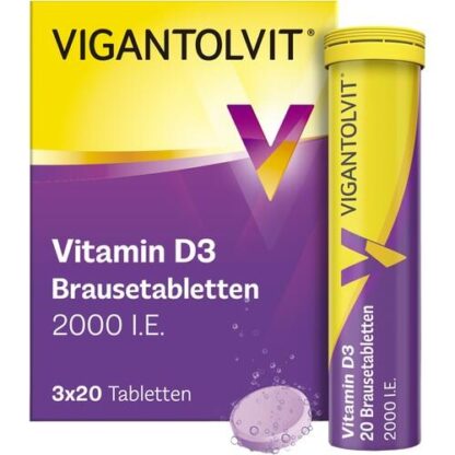 Vigantolvit 2000 I.E. Vitamin D3 Brausetabletten,60 Stk. Вигантолвит 2000 I.E. Витамин D3 в таблетках,60 шт.