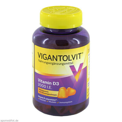 Vigantolvit 2000 I.E. Vitamin D3 Weichgummis,60 Stk. Вигантолвит 2000 I.E. Витамин D3 Weichgummis,60 шт.