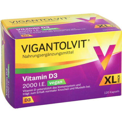 Vigantolvit 2000 I.E. Vitamin D3 Vegan,120 Stk. Вигантолвит 2000 I.E. Витамин D3 для веганов,120 шт.