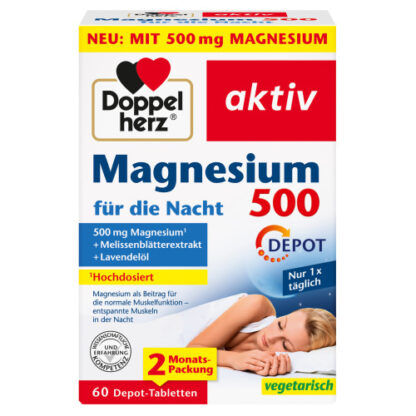 Doppelherz Magnesium 500 f?r die Nacht, Доппельгерц Магний 500 на ночь,