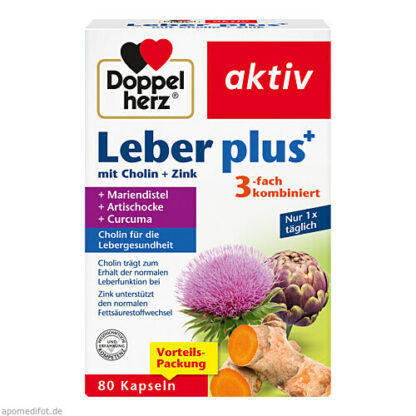 Doppelherz Leber plus,80 Stk. Двойное сердце, печень плюс,80 шт.