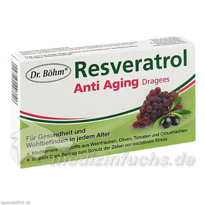 Dr. B?hm® Resveratrol Anti Aging Dragees,30 Stk. Антивозрастные драже Dr. B?hm® с ресвератролом,30 шт.