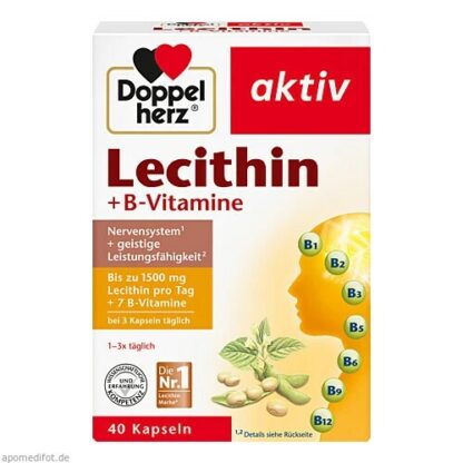 Doppelherz Lecithin + B-Vitamine 40 stc, Доппельгерц Лецитин + витамины группы В 40 шт