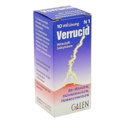 VERRUCID Lösung 10 ml, ВЕРРУЦИД раствор против мозолей и натоптышей 10 мл