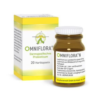 OMNIFLORA N Hartkapseln 20 St, ОМНИФЛОРА Н капсулы 20 штук, помогает при запорах, метеоризме и диарее