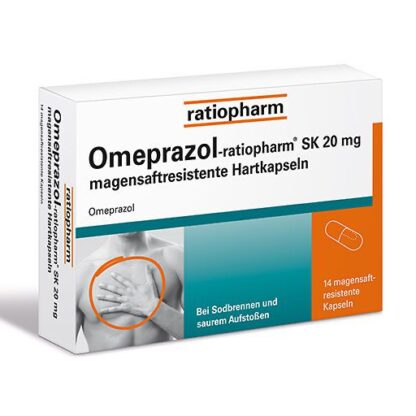 OMEPRAZOL-ratiopharm SK 20 mg magensaftr.Hartkaps.7  St, ОМЕПРАЗОЛ-ратиофарм СК 20 мг 7 шт., снижает выработку желудочной кислоты (Копировать)