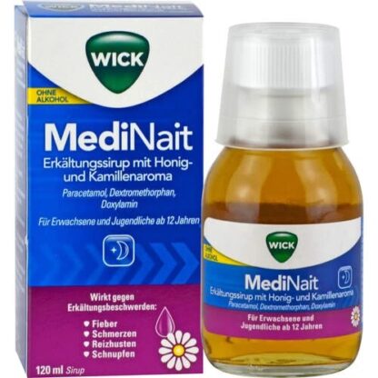 WICK MediNait 120 ml, WICK MediNait с ароматом меда и ромашки 120 мл