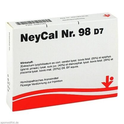 NeyCal Nr. 98 D7 5x2 ml, НейКал № 98 D7 5x2 жидкий раствор для инъекций, гомеапатический препарат