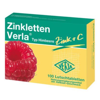 ZINKLETTEN Verla Himbeere Lutschtabletten 100 St, Верла Цинк Верла, малиновые пастилки 100 штук